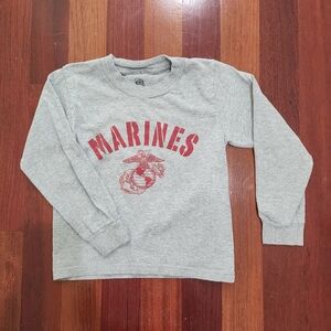 Kids Vintage USMC Marines Eagle Globe and Anchor Long Sleeve Shirt | S